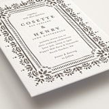 "Cosette" - Letterpress Wedding Invitations in Graphite by Melanie Kosuge - Detail
