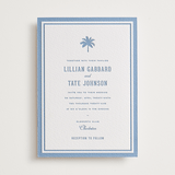 "preston" - Letterpress Wedding Invitations in Provincial Blue by Sara Hicks Malone - Front