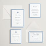 "preston" - Letterpress Wedding Invitations in Provincial Blue by Sara Hicks Malone - Invitation Suite
