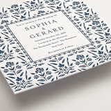 "Pressed Motif" - Letterpress Wedding Invitations in Indigo by Oma N. Ramkhelawan - Detail