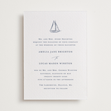 "Mariner" - Letterpress Wedding Invitations in Indigo by Jelena Vuletic - Front