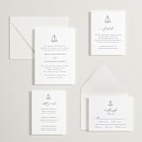 "Mariner" - Letterpress Wedding Invitations in Indigo by Jelena Vuletic - Invitation Suite