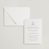 "Mariner" - Letterpress Wedding Invitations in Indigo by Jelena Vuletic - Invitation with Envelope