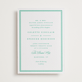 "Hartford" - Letterpress Wedding Invitations in Shamrock by Olivia Raufman - Front