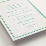 "Hartford" - Letterpress Wedding Invitations in Shamrock by Olivia Raufman - Detail
