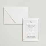 "Posh" - Letterpress Wedding Invitations in Provincial Blue by Creo Study - Invitation with Envelope