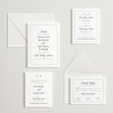 "Outlined" - Letterpress Wedding Invitations in Soft Black by Leah Bisch - Invitation Suite