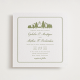 "Summit Meadows" - Letterpress Wedding Invitations in Pistachio by Ana Sharpe - Front
