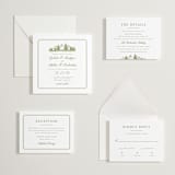 "Summit Meadows" - Letterpress Wedding Invitations in Pistachio by Ana Sharpe - Invitation Suite