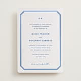 "Brasserie" - Letterpress Wedding Invitations in Sapphire by Megan Davis - Front