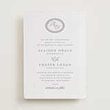 "Haverly" - Letterpress Wedding Invitations in Graphite by Jessica Williams - Front