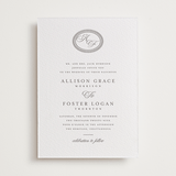 "Haverly" - Letterpress Wedding Invitations in Graphite by Jessica Williams - Front