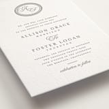 "Haverly" - Letterpress Wedding Invitations in Graphite by Jessica Williams - Detail