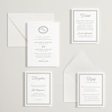 "Haverly" - Letterpress Wedding Invitations in Graphite by Jessica Williams - Invitation Suite