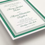 "Archer" - Letterpress Wedding Invitations in Cucumber by Kelly Watkins - Detail