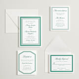 "Archer" - Letterpress Wedding Invitations in Cucumber by Kelly Watkins - Invitation Suite