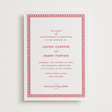 "Larkin" - Letterpress Wedding Invitations in Scarlet by Megan Davis - Front