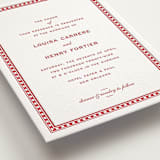 "Larkin" - Letterpress Wedding Invitations in Scarlet by Megan Davis - Detail