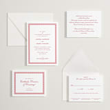 "Larkin" - Letterpress Wedding Invitations in Scarlet by Megan Davis - Invitation Suite
