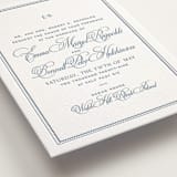 "Maison" - Letterpress Wedding Invitations in Provincial Blue by Megan Davis - Detail