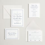 "Maison" - Letterpress Wedding Invitations in Provincial Blue by Megan Davis - Invitation Suite