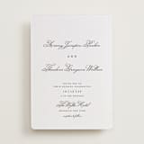 "Bliss" - Letterpress Wedding Invitations in Soft Black by Kelly Watkins - Front
