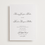 "Bliss" - Letterpress Wedding Invitations in Soft Black by Kelly Watkins - Front