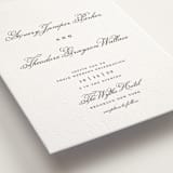 "Bliss" - Letterpress Wedding Invitations in Soft Black by Kelly Watkins - Detail
