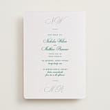 "Keepsake" - Letterpress Wedding Invitations in Shamrock by Blustery August - Front