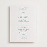 "Keepsake" - Letterpress Wedding Invitations in Shamrock by Blustery August - Front