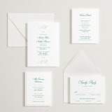 "Keepsake" - Letterpress Wedding Invitations in Shamrock by Blustery August - Invitation Suite