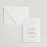 "The Sea" - Letterpress Wedding Invitations in Aegean by Jenna Holcomb - Invitation with Envelope