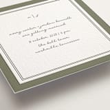 "The Verdure Suite" - Letterpress Wedding Invitations in Moss by Brittney Jensen - Detail
