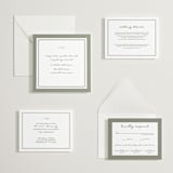 "The Verdure Suite" - Letterpress Wedding Invitations in Moss by Brittney Jensen - Invitation Suite
