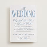 "Big Day" - Letterpress Wedding Invitations in Sky Blue by Baumbirdy - Front