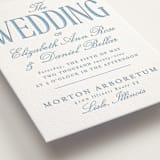 "Big Day" - Letterpress Wedding Invitations in Sky Blue by Baumbirdy - Detail
