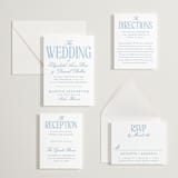 "Big Day" - Letterpress Wedding Invitations in Sky Blue by Baumbirdy - Invitation Suite