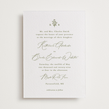 "Posy" - Letterpress Wedding Invitations in Pistachio by Olivia Raufman - Front