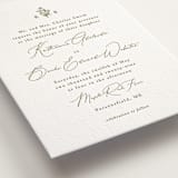 "Posy" - Letterpress Wedding Invitations in Pistachio by Olivia Raufman - Detail