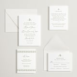 "Posy" - Letterpress Wedding Invitations in Pistachio by Olivia Raufman - Invitation Suite