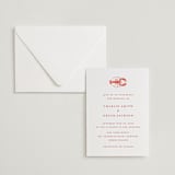 "lobster" - Letterpress Wedding Invitations in Neon Orange by Pippa Shaw - Invitation with Envelope