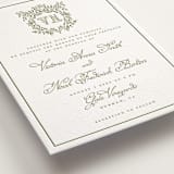 "Crestino" - Letterpress Wedding Invitations in Pistachio by Petra Kern - Detail