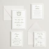 "Crestino" - Letterpress Wedding Invitations in Pistachio by Petra Kern - Invitation Suite