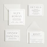 "Quiet Luxury" - Letterpress Wedding Invitations in Coffee by Oscar and Emma - Karly Depew - Invitation Suite