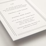 "Clarion" - Letterpress Wedding Invitations in Gravel by Jelena Vuletic - Detail