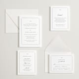 "Clarion" - Letterpress Wedding Invitations in Gravel by Jelena Vuletic - Invitation Suite