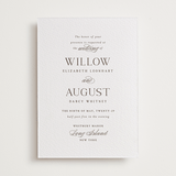 "Willow" - Letterpress Wedding Invitations in Coffee by Snow and Ivy - Front