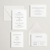 "Proper" - Letterpress Wedding Invitations in Soft Black by Carolyn MacLaren - Invitation Suite
