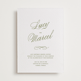 "Love in the Afternoon" - Letterpress Wedding Invitations in Pistachio by Ani Somi - Front