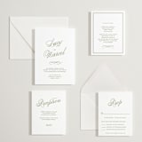 "Love in the Afternoon" - Letterpress Wedding Invitations in Pistachio by Ani Somi - Invitation Suite